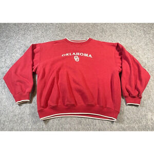 Oklahoma Sooners Sweatshirt Crewneck Mens Size Unknown Longsleeve Red